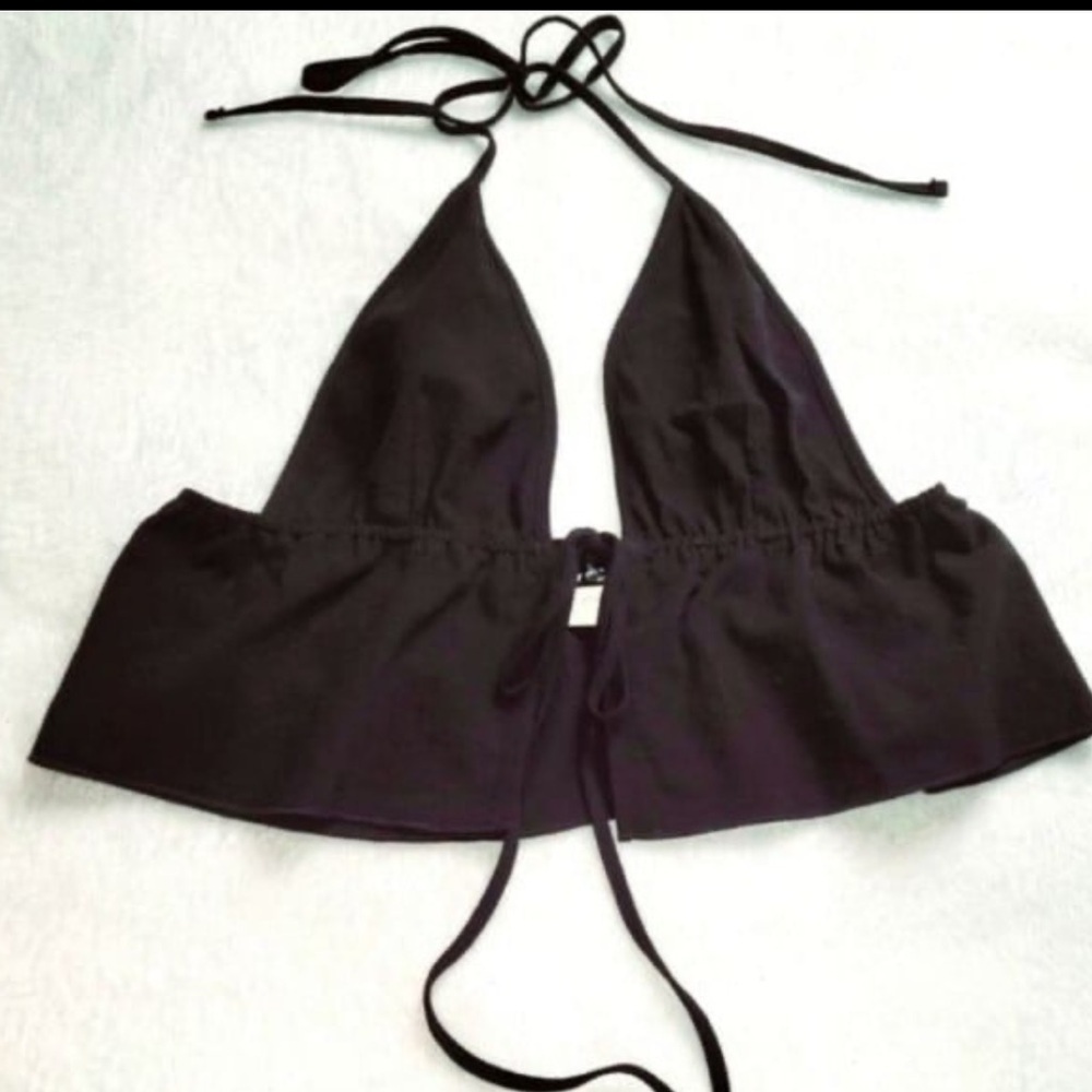 Shein Black Halter Crop Top- size S